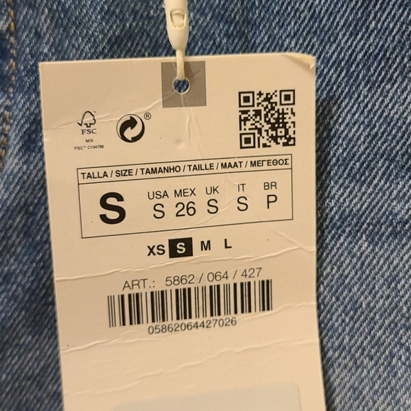 ZARA Jean Skirt Size Small - Picture 3 of 3